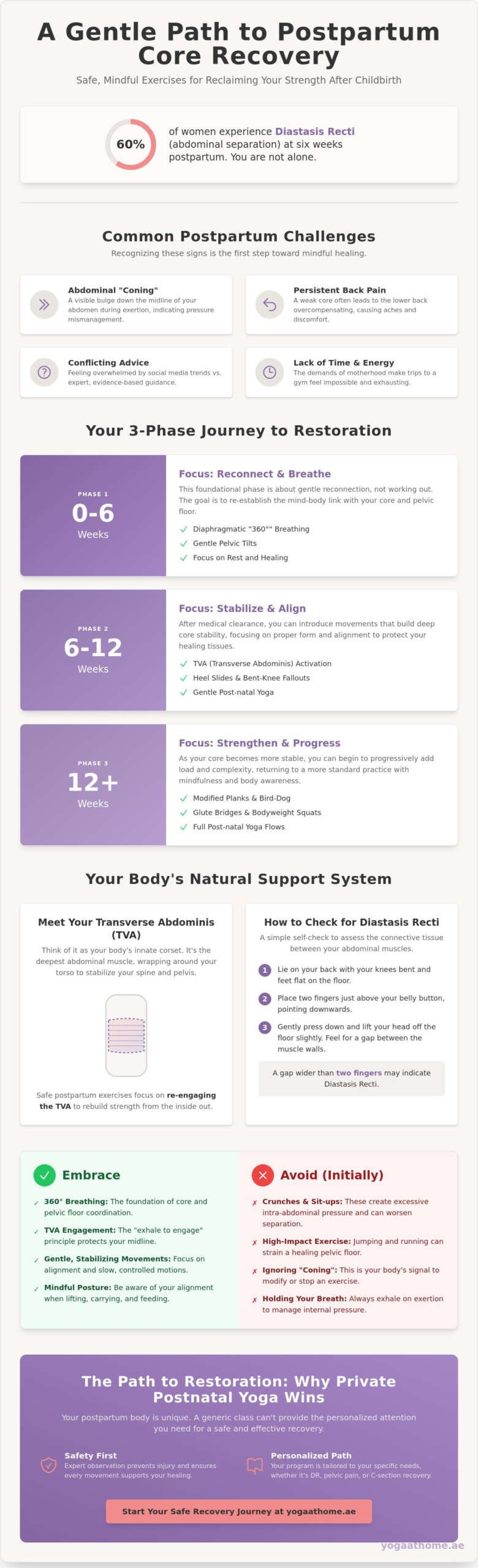 Safe Core Exercises After Childbirth: A Holistic Guide to Postpartum Recovery